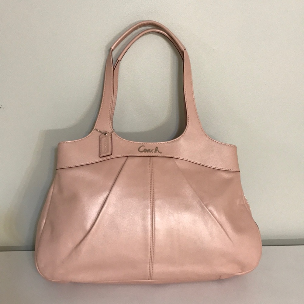 Coach Leather Shimmering Pink Purse